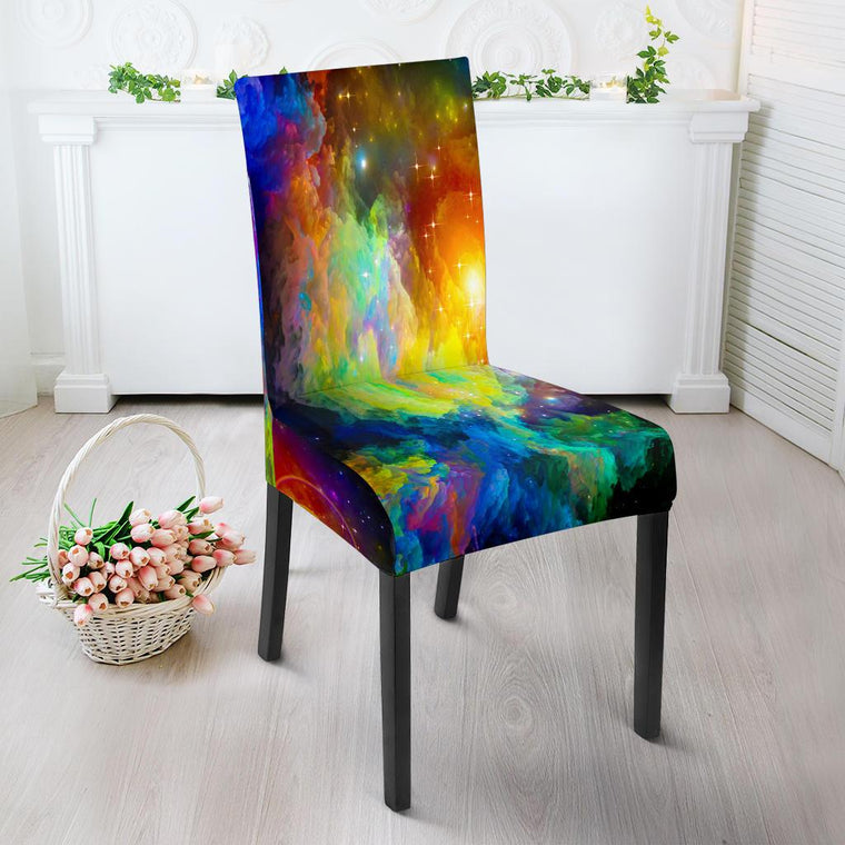 Colorful Galaxy Dining Chair Slipcover