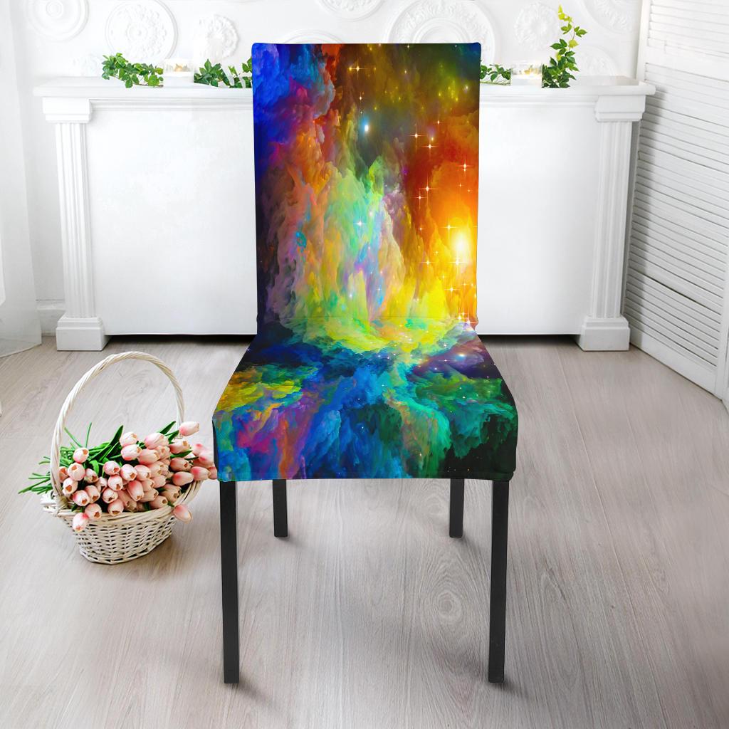 Colorful Galaxy Dining Chair Slipcover