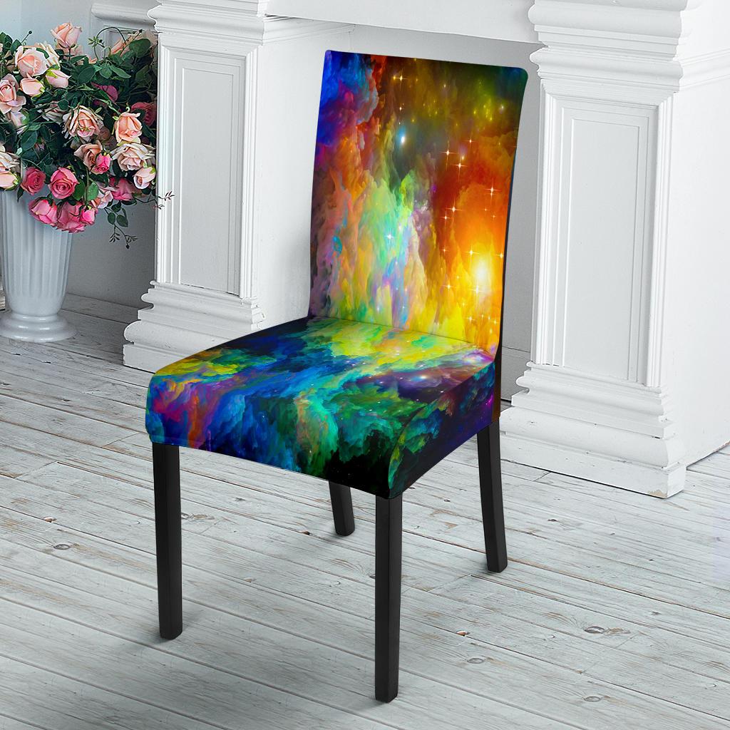 Colorful Galaxy Dining Chair Slipcover