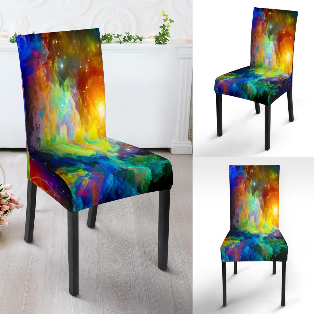 Colorful Galaxy Dining Chair Slipcover