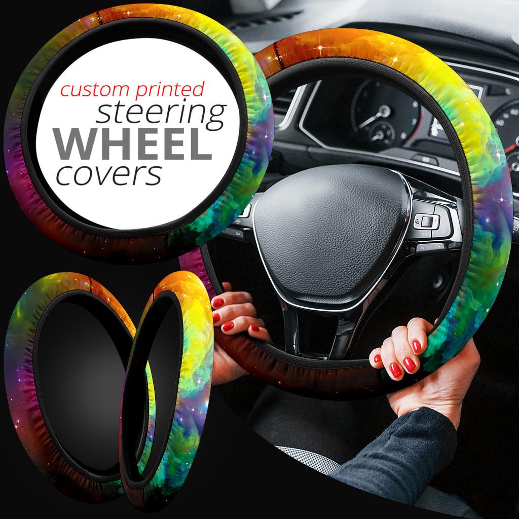 Colorful Galaxy Steering Wheel Cover