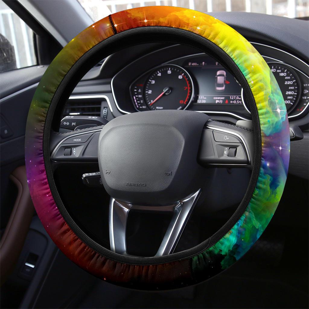 Colorful Galaxy Steering Wheel Cover