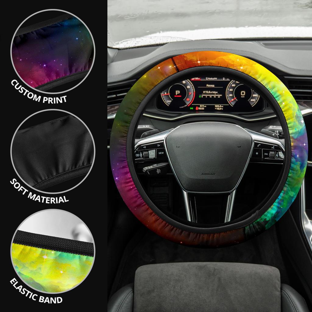 Colorful Galaxy Steering Wheel Cover