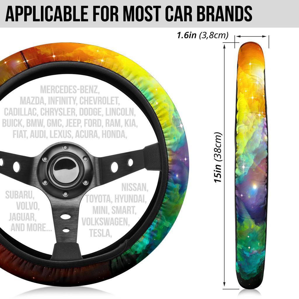 Colorful Galaxy Steering Wheel Cover