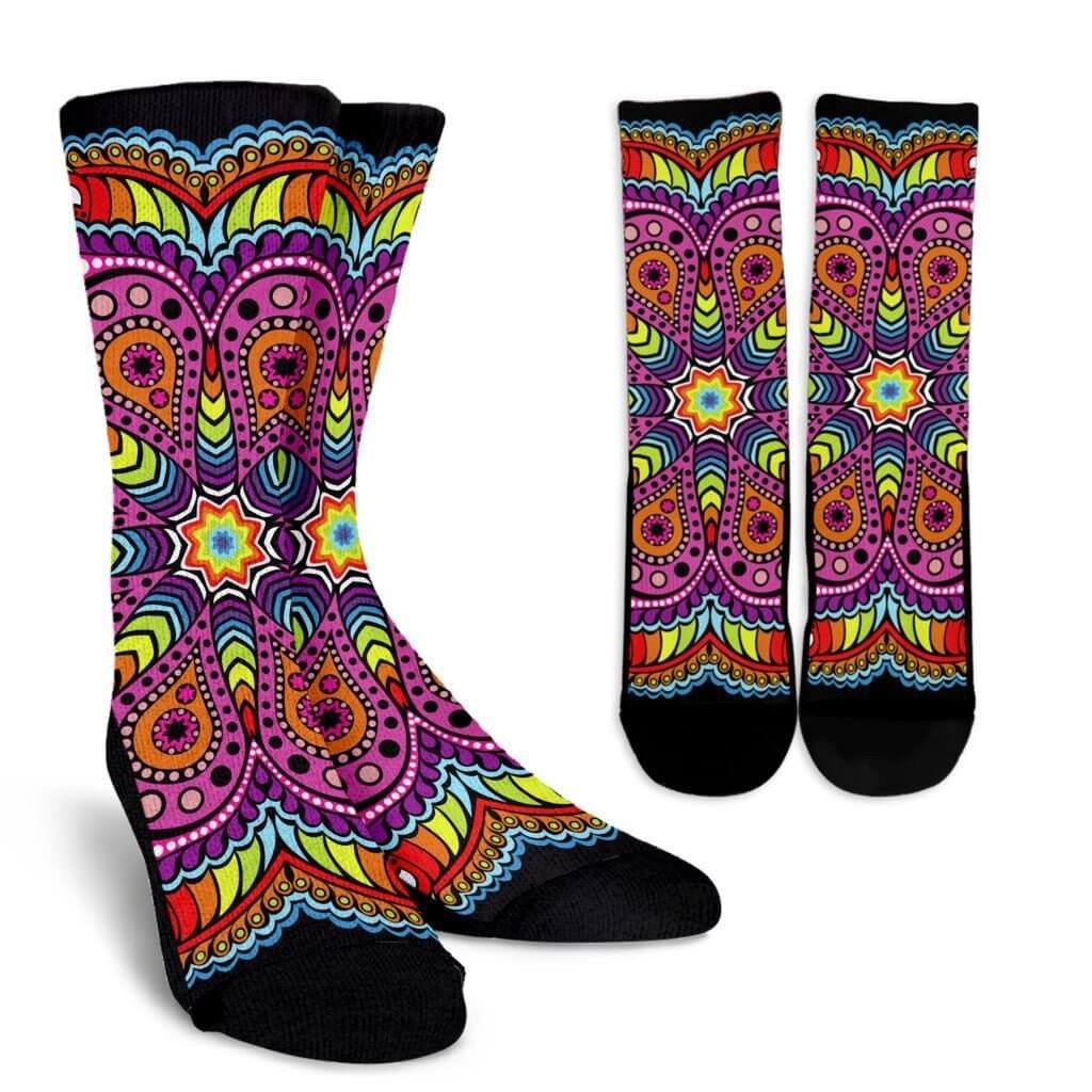 Colorful Mandala Socks