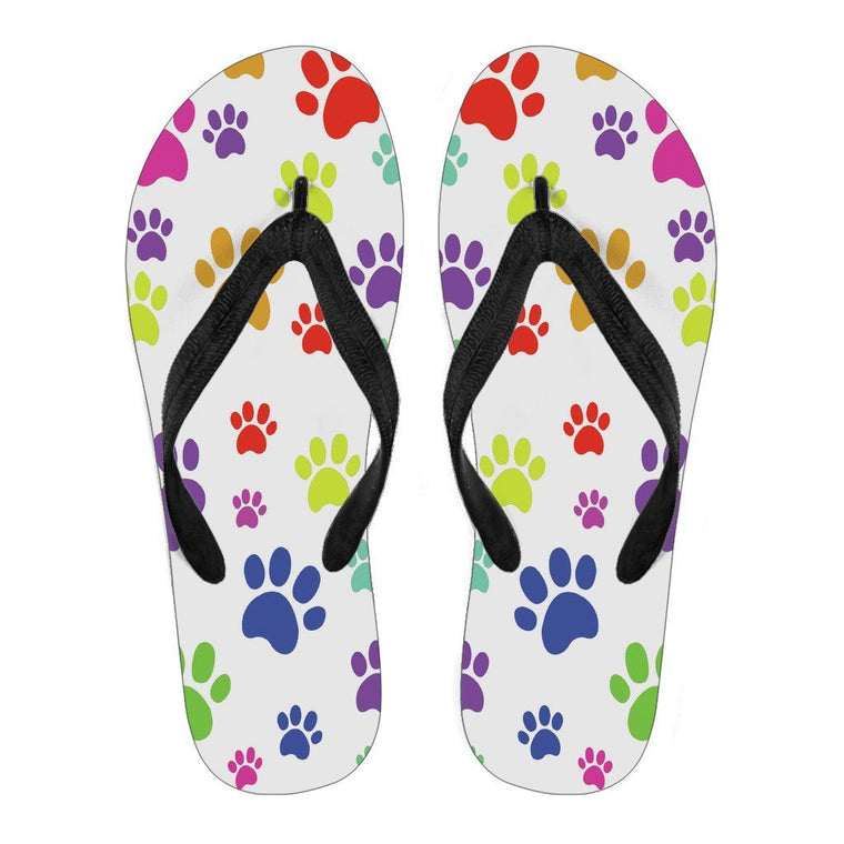 Colorful Paws Flip Flops
