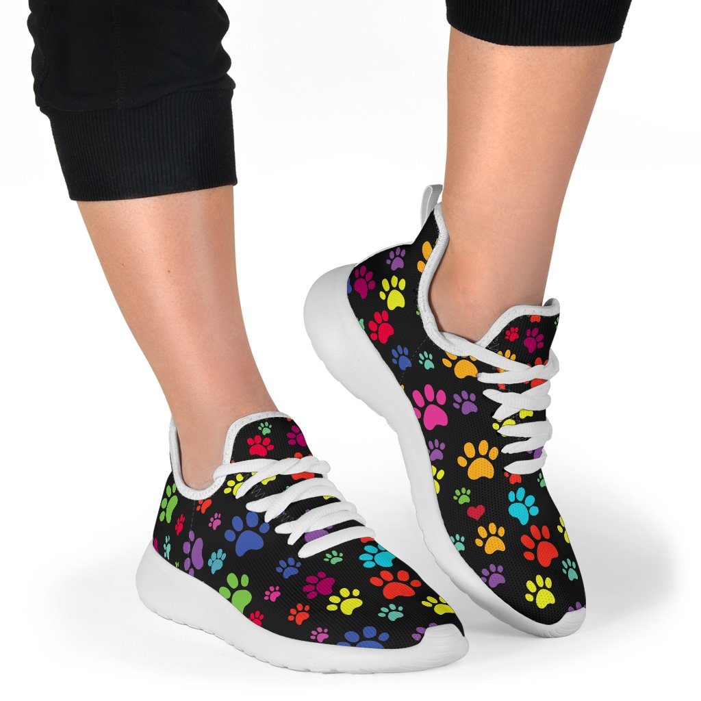 Colorful Paws Mesh Knit Sneakers
