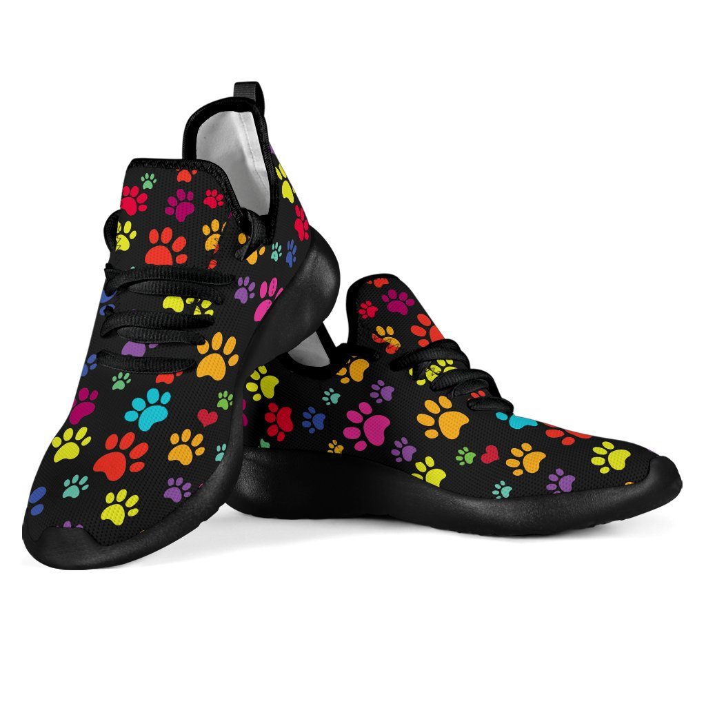 Colorful Paws Mesh Knit Sneakers