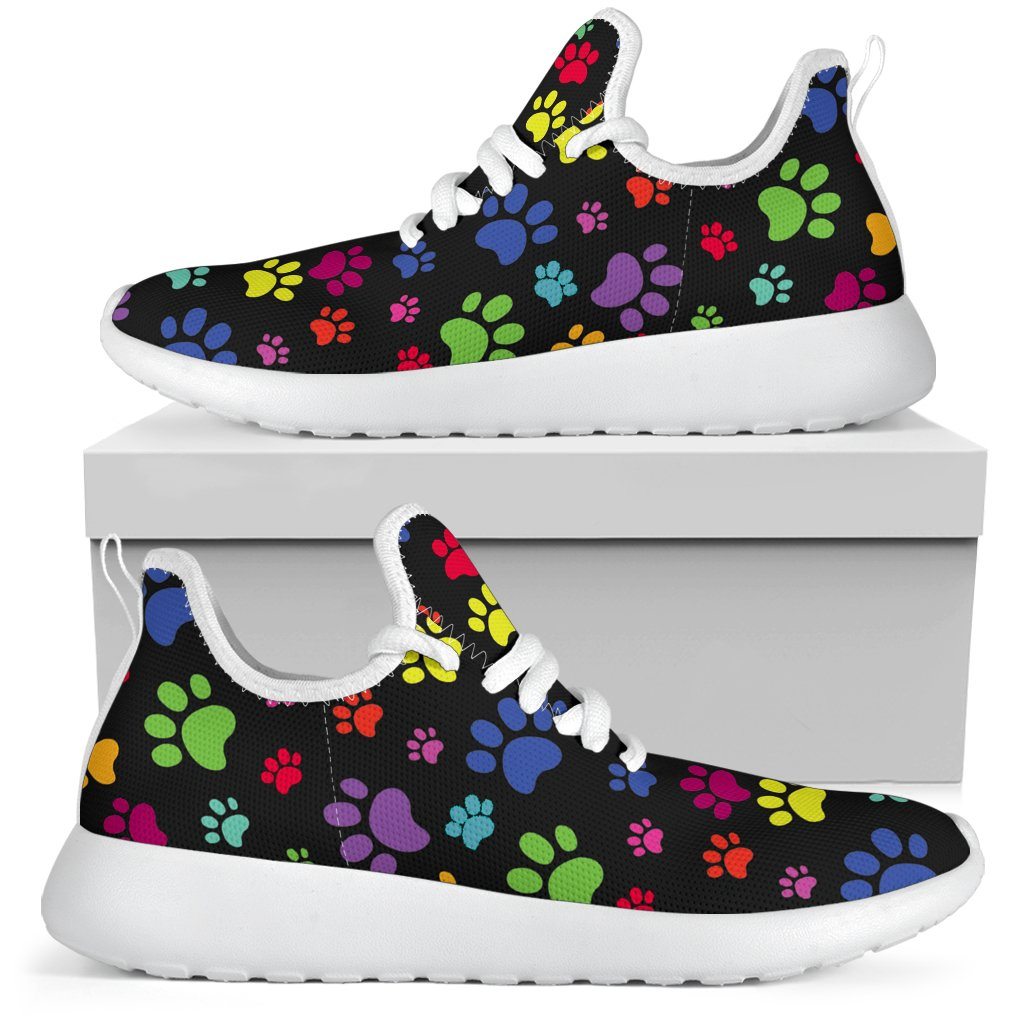 Colorful Paws Mesh Knit Sneakers