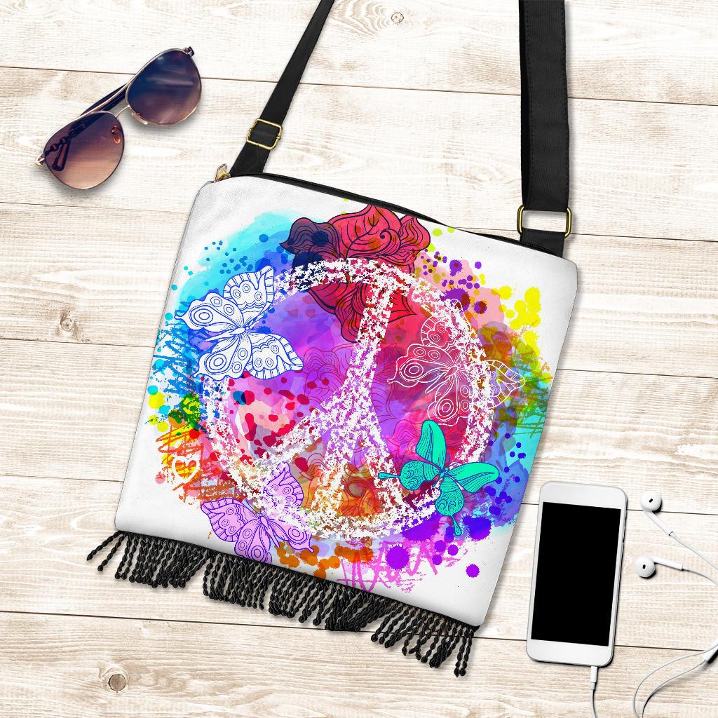 Colorful Peace Crossbody Bag
