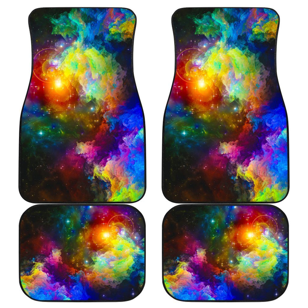 Colorful Universe Cat Floor Mats