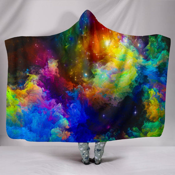 Colorful Universe Hooded Blanket