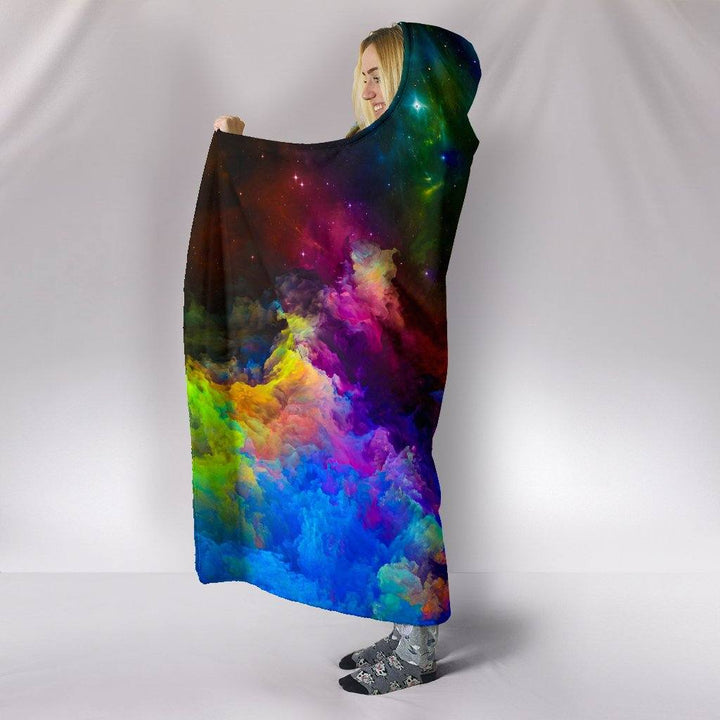 Colorful Universe Hooded Blanket