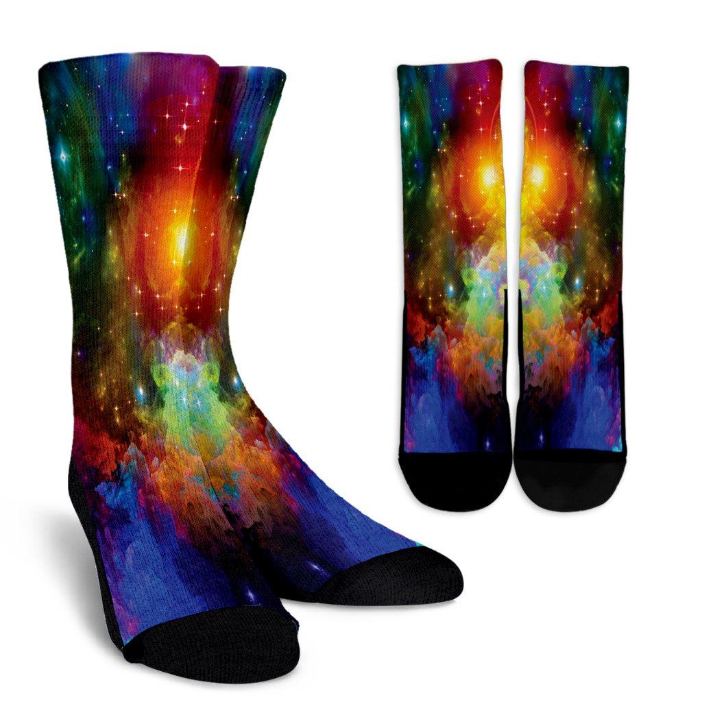 Colorful Universe Socks