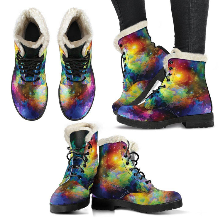 Colorful Universe Winter Boots