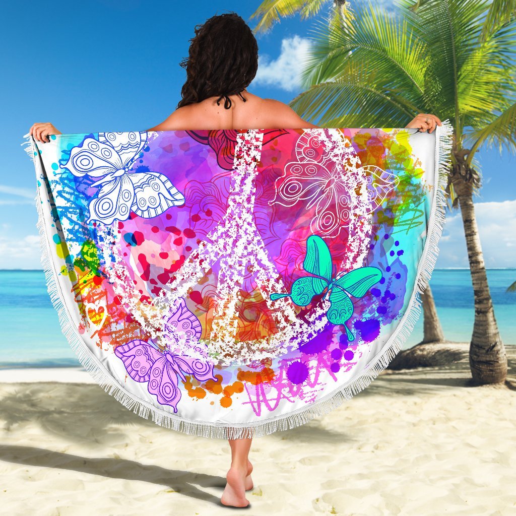 Colors Of Peace Beach Blanket