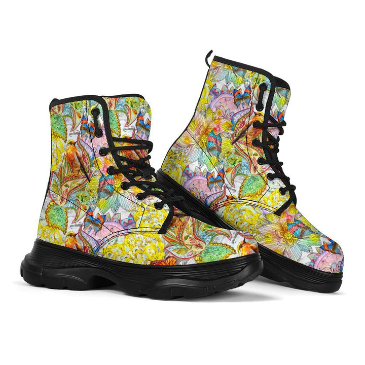 Colors Of Spring Chunky Boots