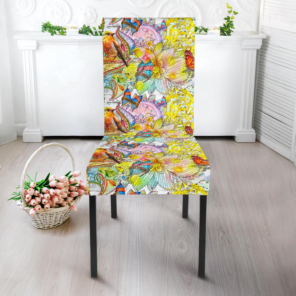 Colors Of Spring Dining Chair Slipcover