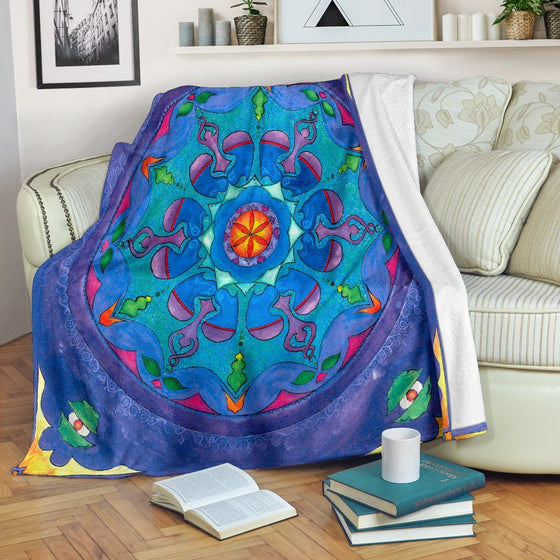 Dance Of The Heart Mandala Premium Blanket