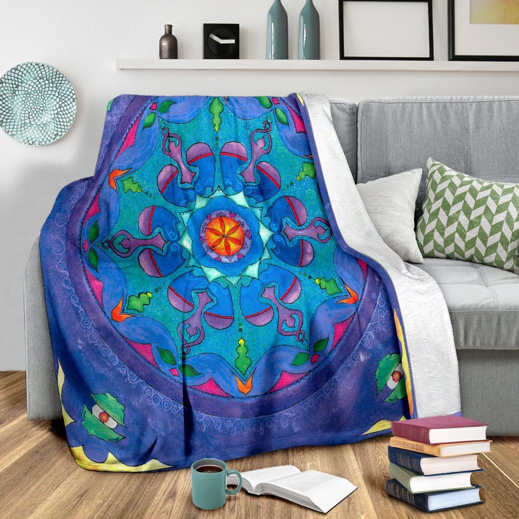 Dance Of The Heart Mandala Premium Blanket