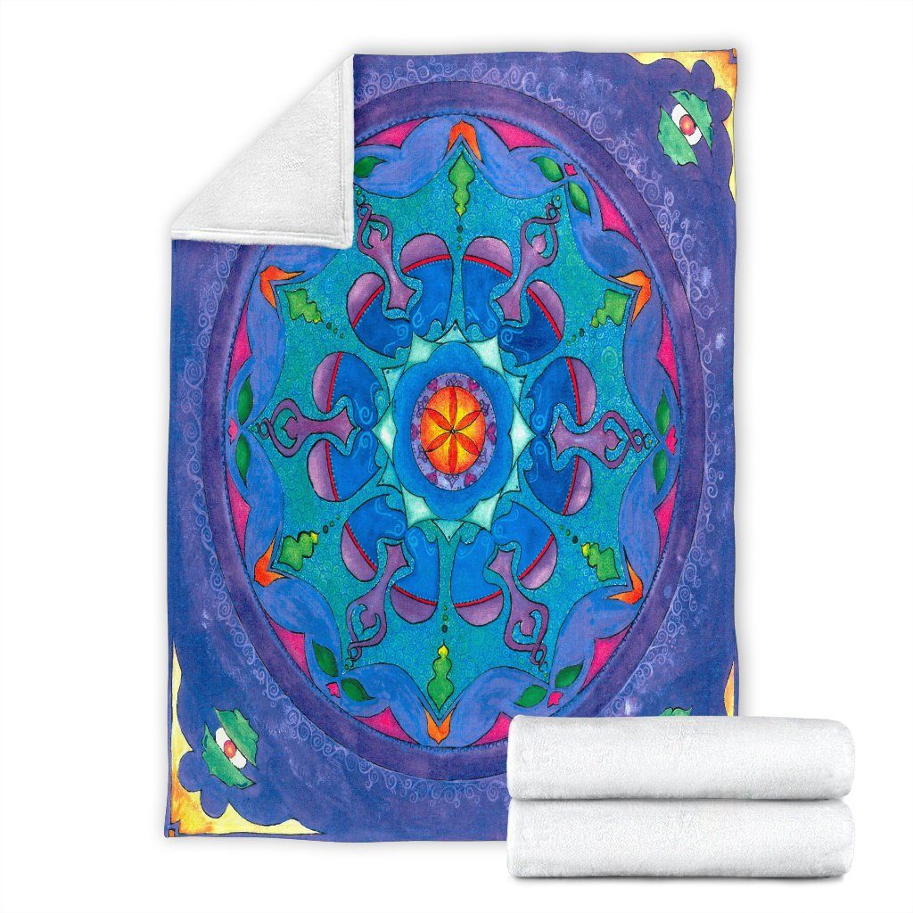 Dance Of The Heart Mandala Premium Blanket