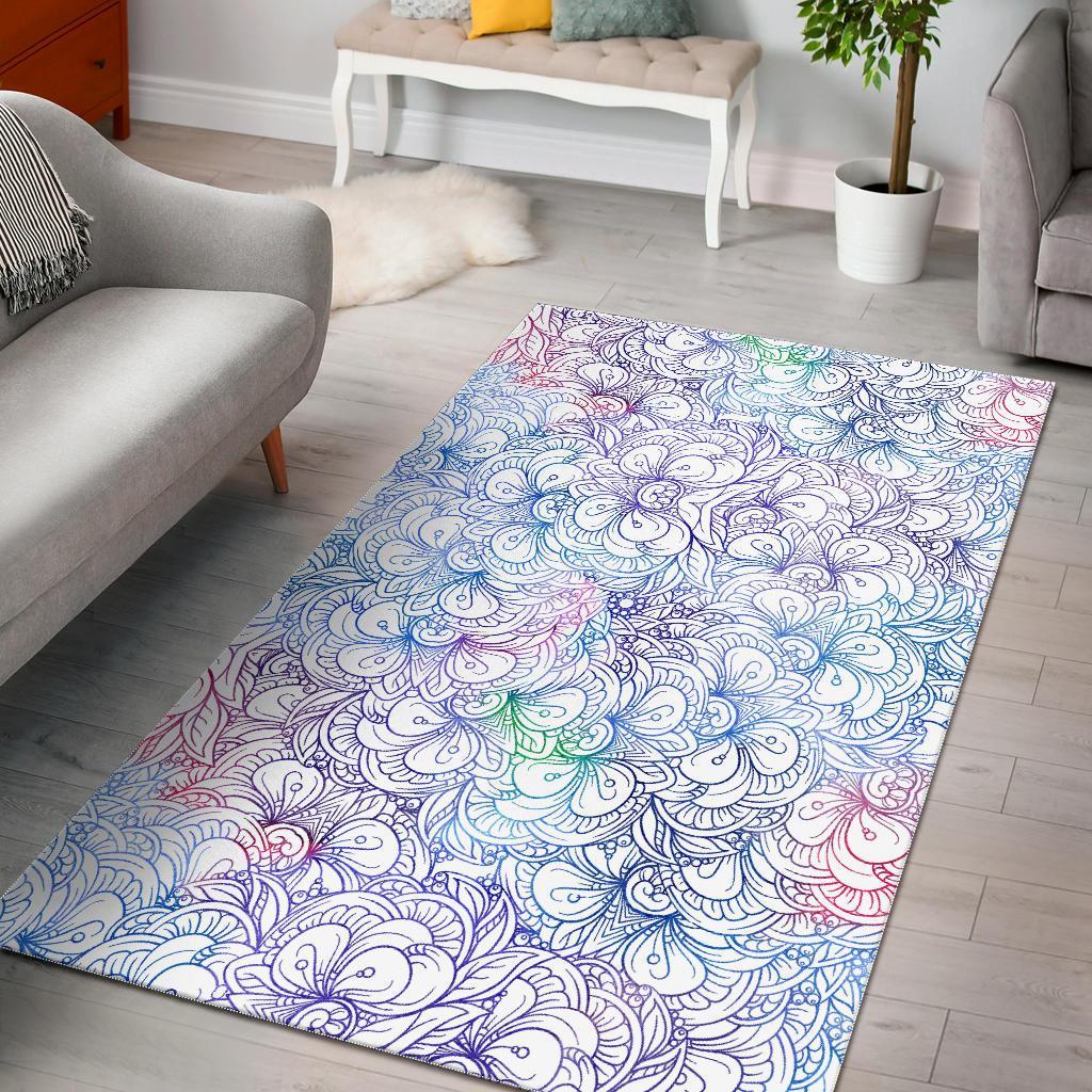 Delicate Flowers Area Rug