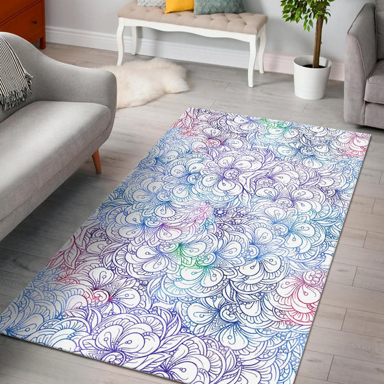 Delicate Flowers Area Rug