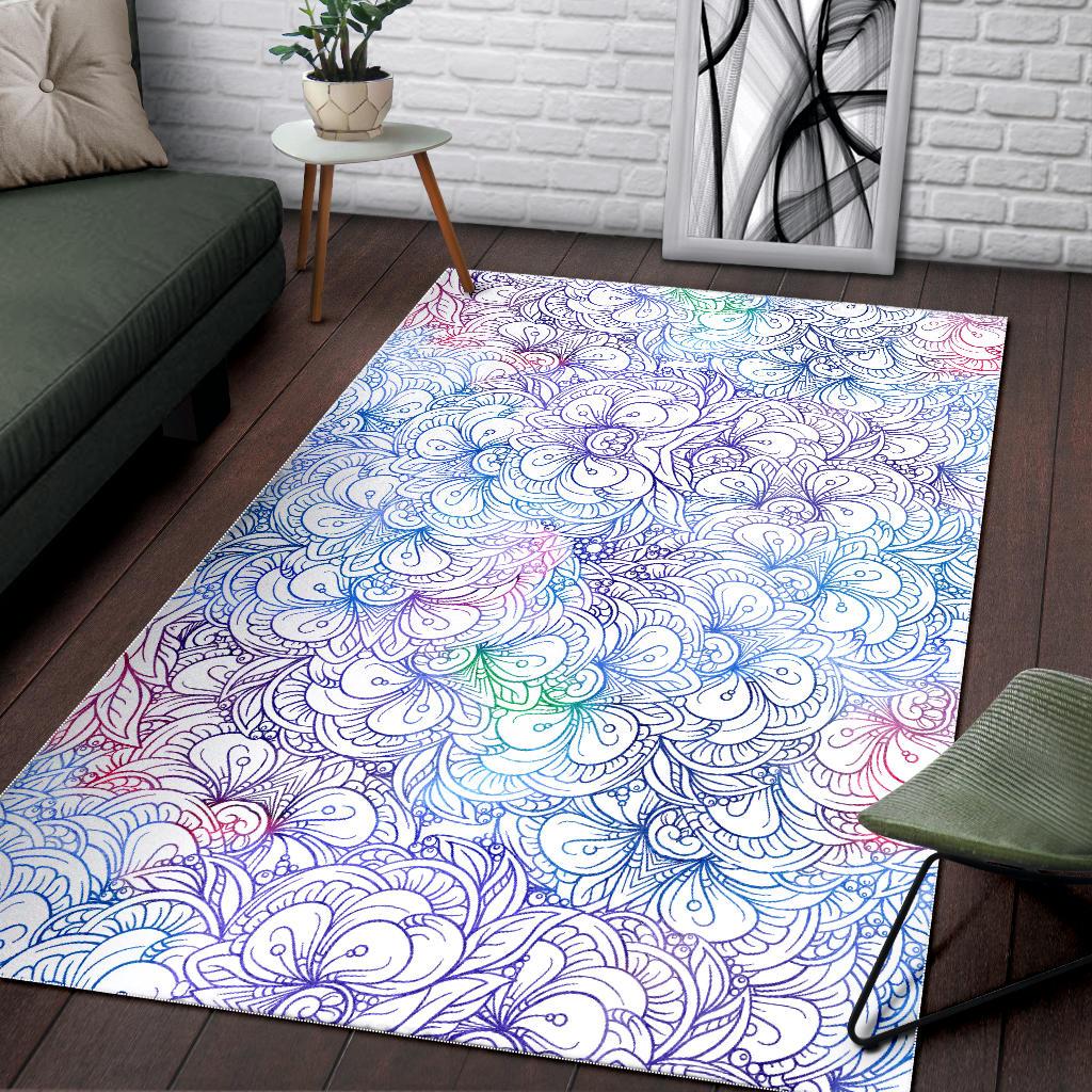 Delicate Flowers Area Rug