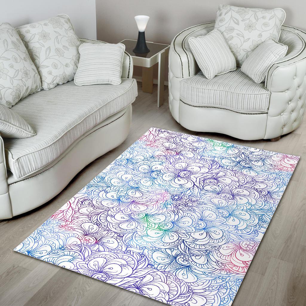 Delicate Flowers Area Rug