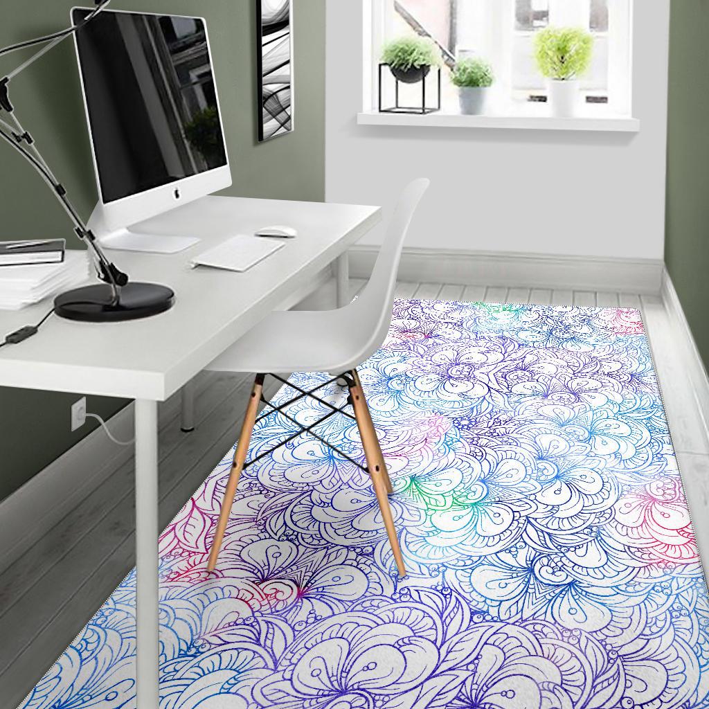 Delicate Flowers Area Rug