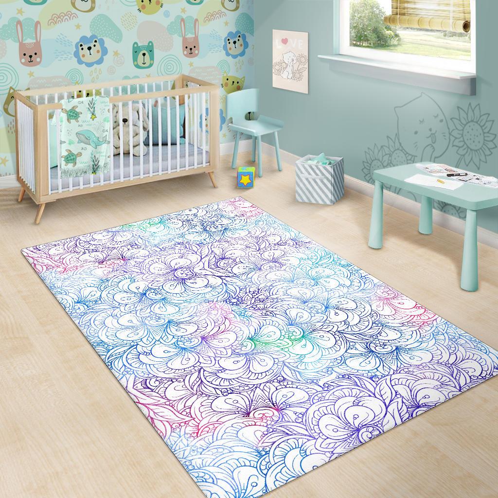 Delicate Flowers Area Rug