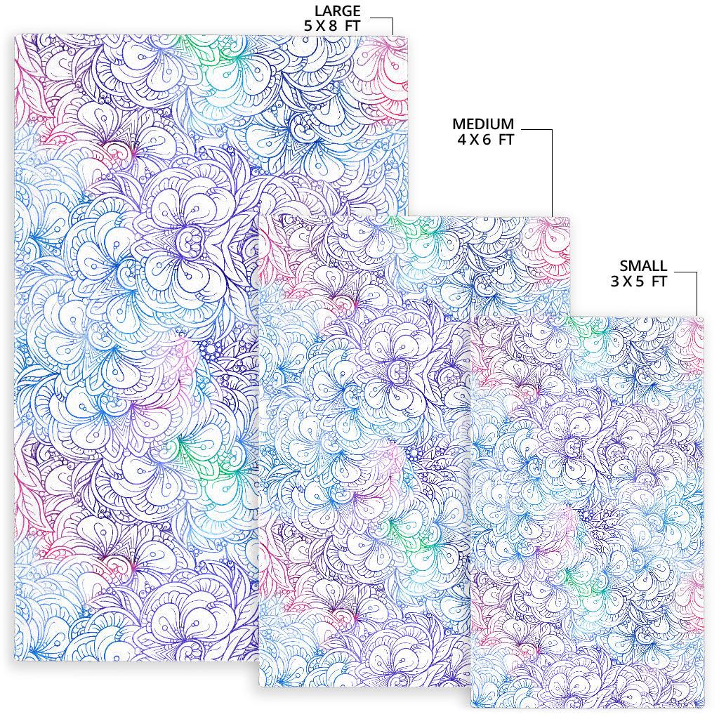 Delicate Flowers Area Rug