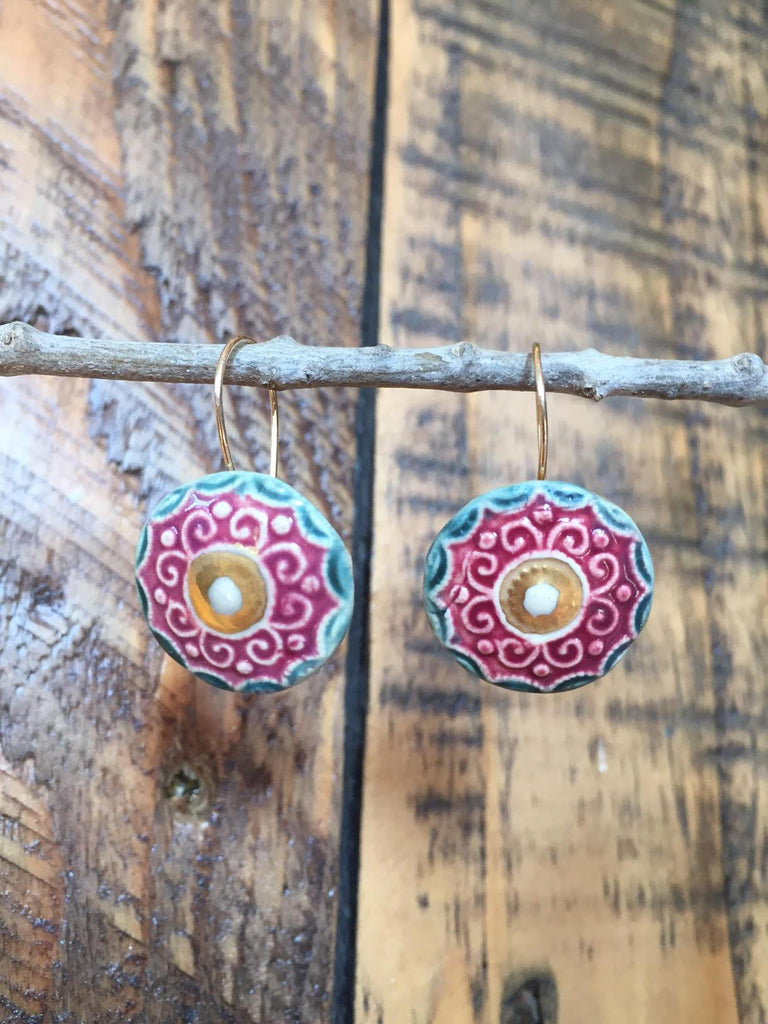 Earrings - Happy Flower Hanging Handmade Earrings