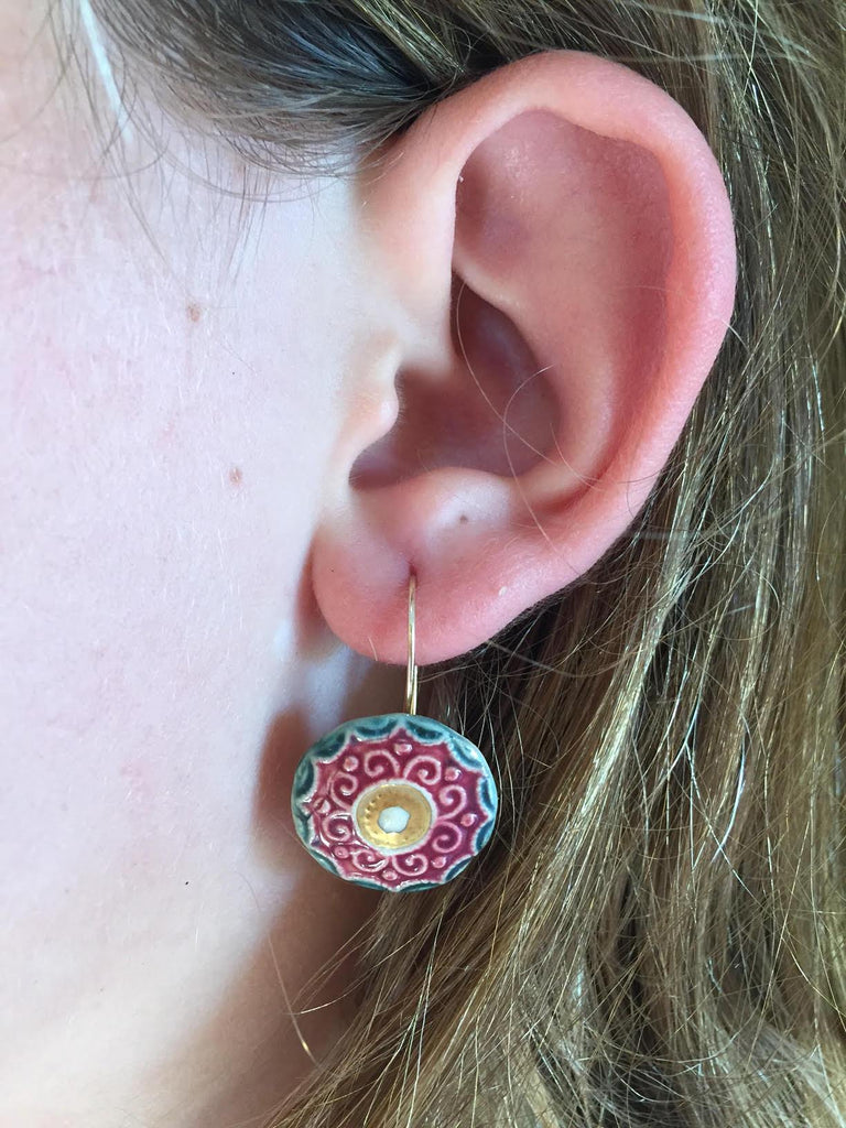 Earrings - Happy Flower Hanging Handmade Earrings