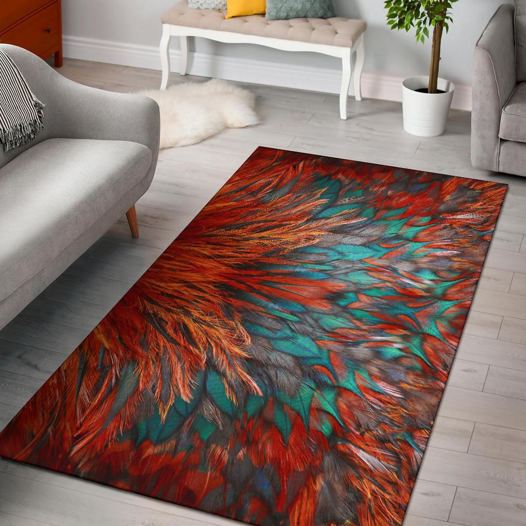 Flame Feathers Area Rug