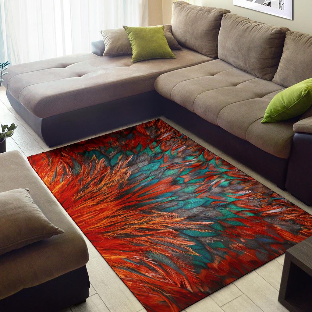 Flame Feathers Area Rug