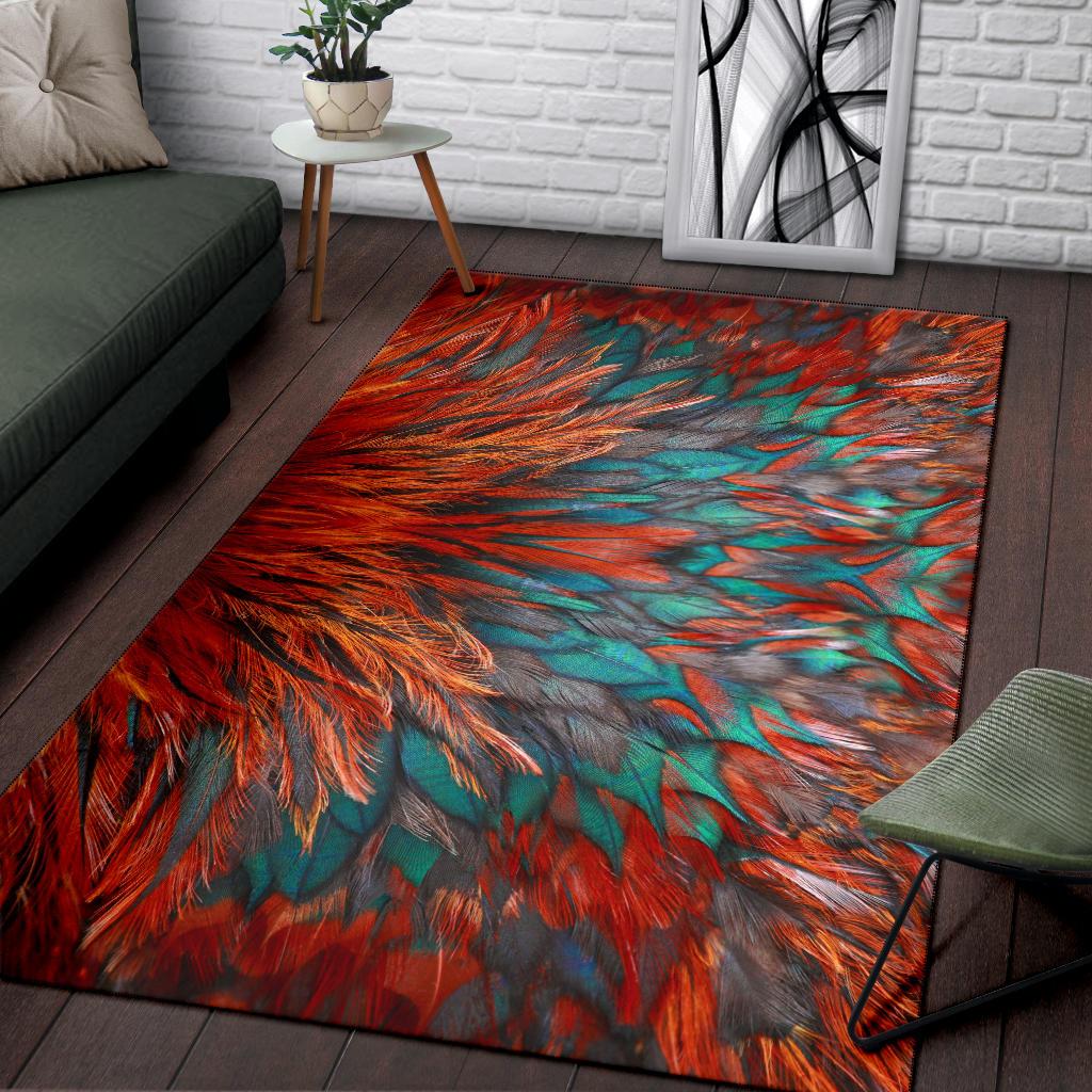Flame Feathers Area Rug