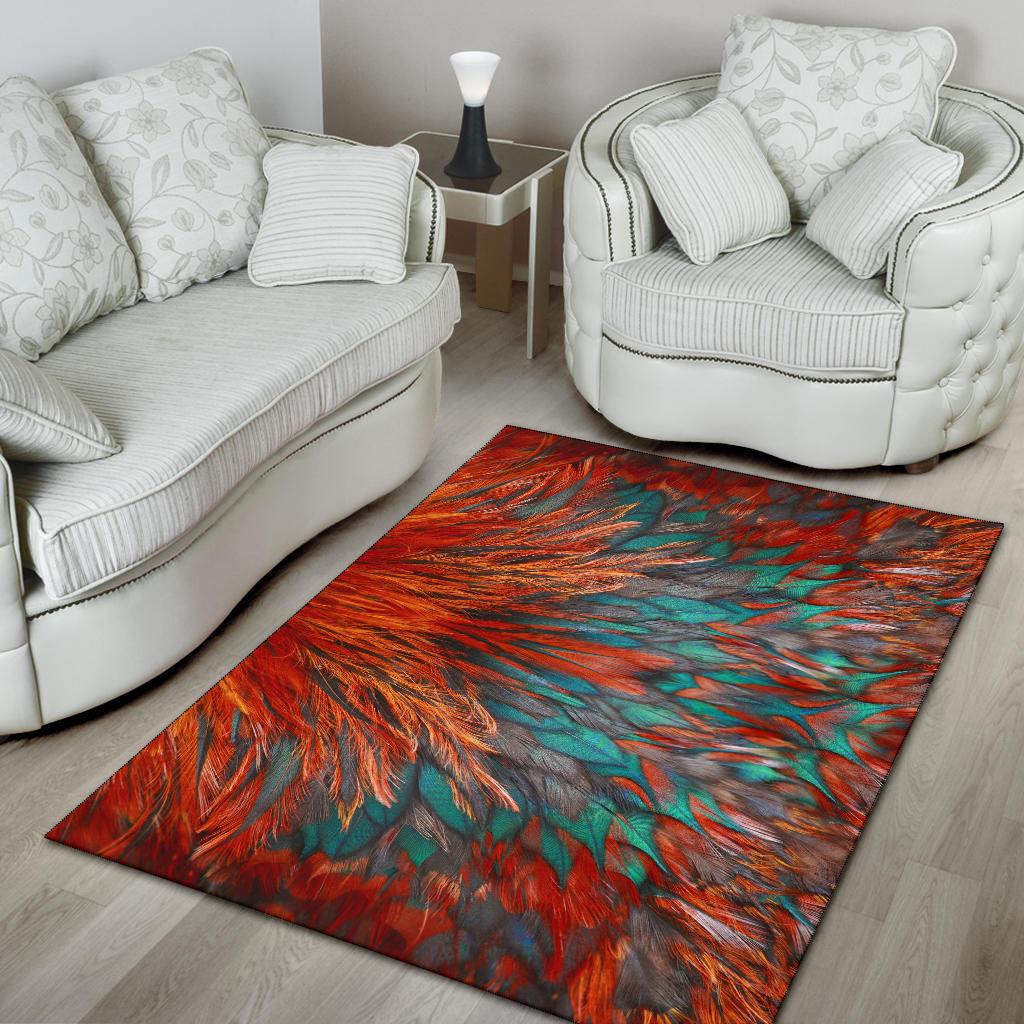 Flame Feathers Area Rug