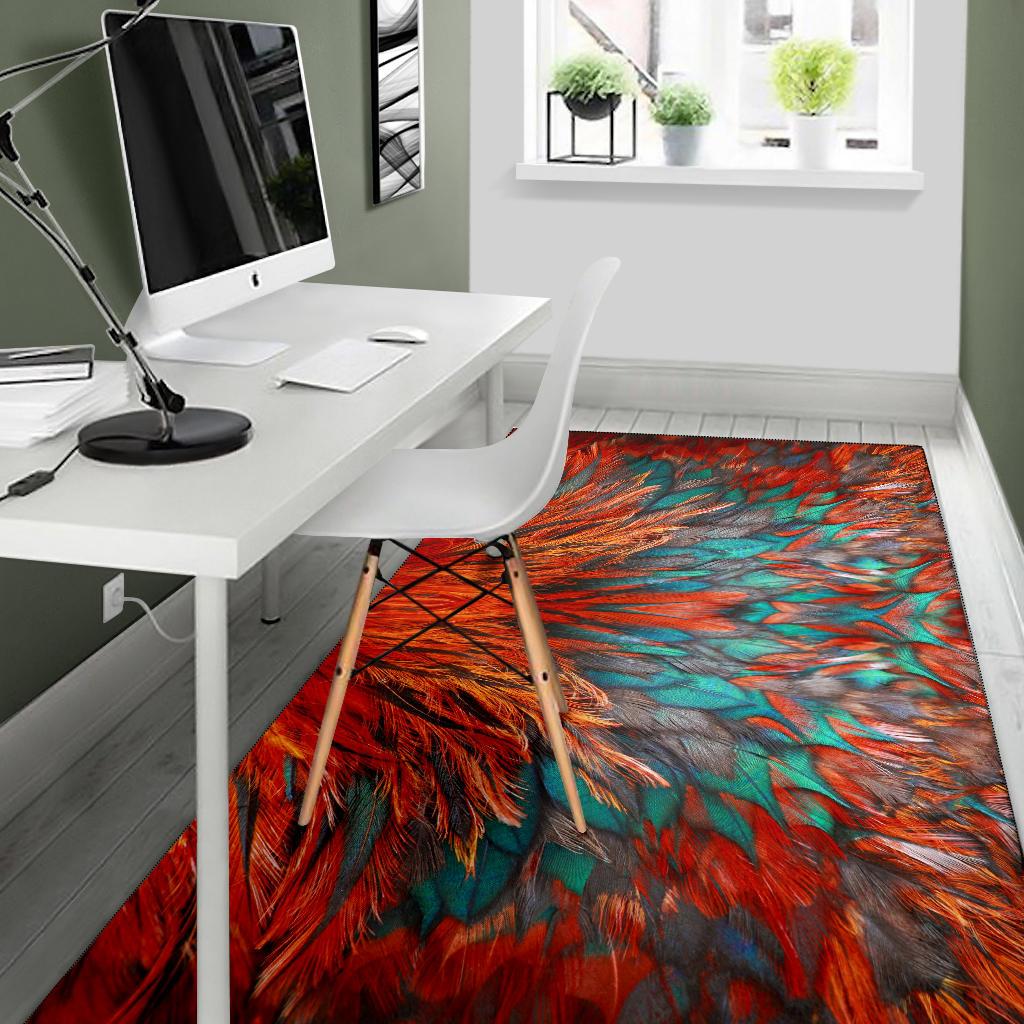 Flame Feathers Area Rug