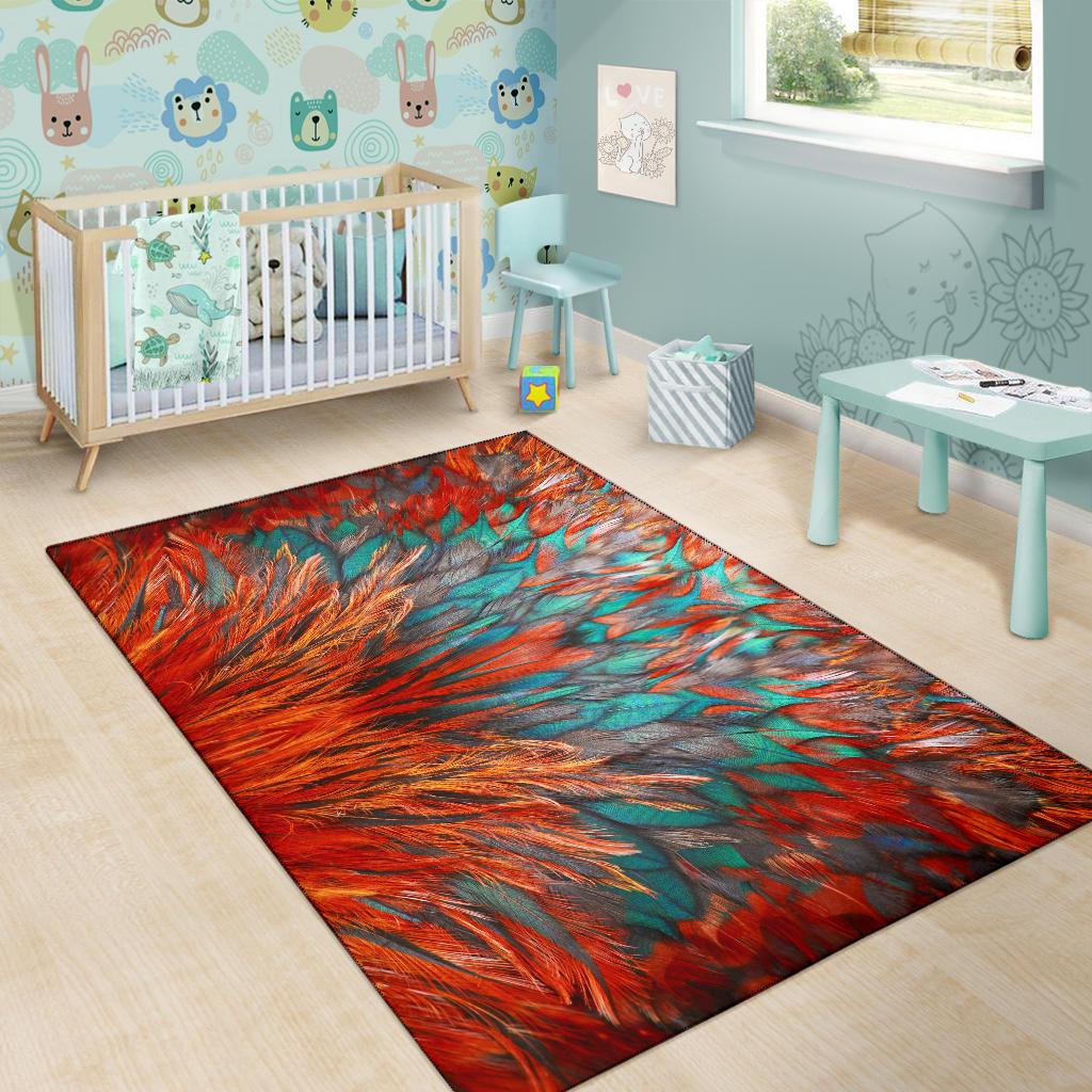 Flame Feathers Area Rug
