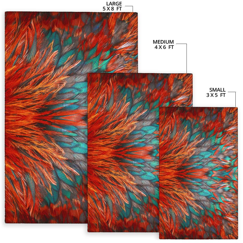 Flame Feathers Area Rug