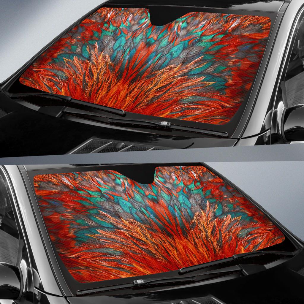 Flame Feathers Auto Sun Shade