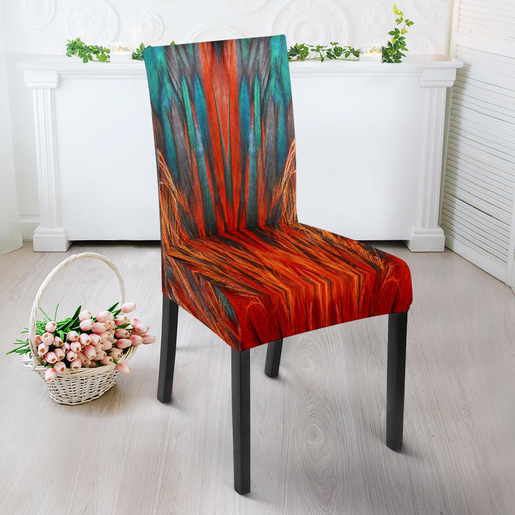 Flame Feathers Dining Chair Slipcover