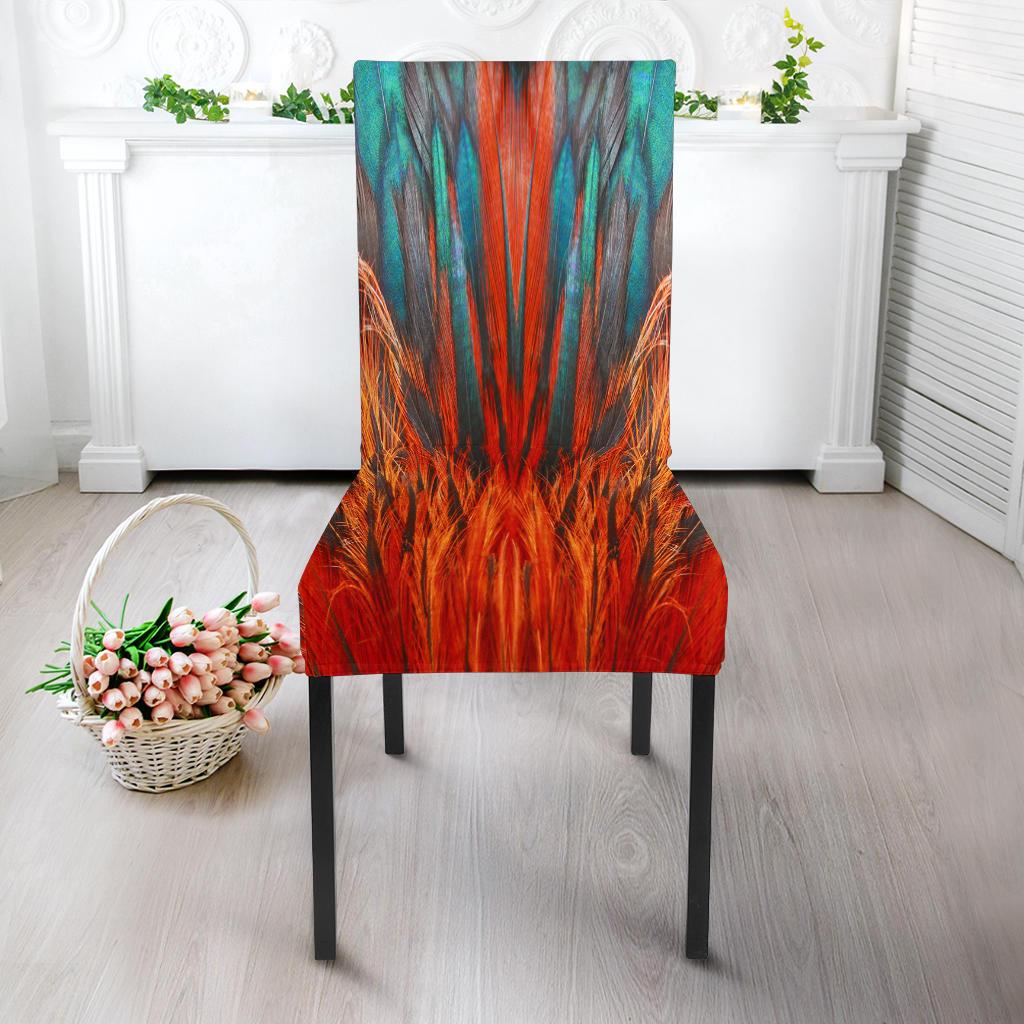 Flame Feathers Dining Chair Slipcover