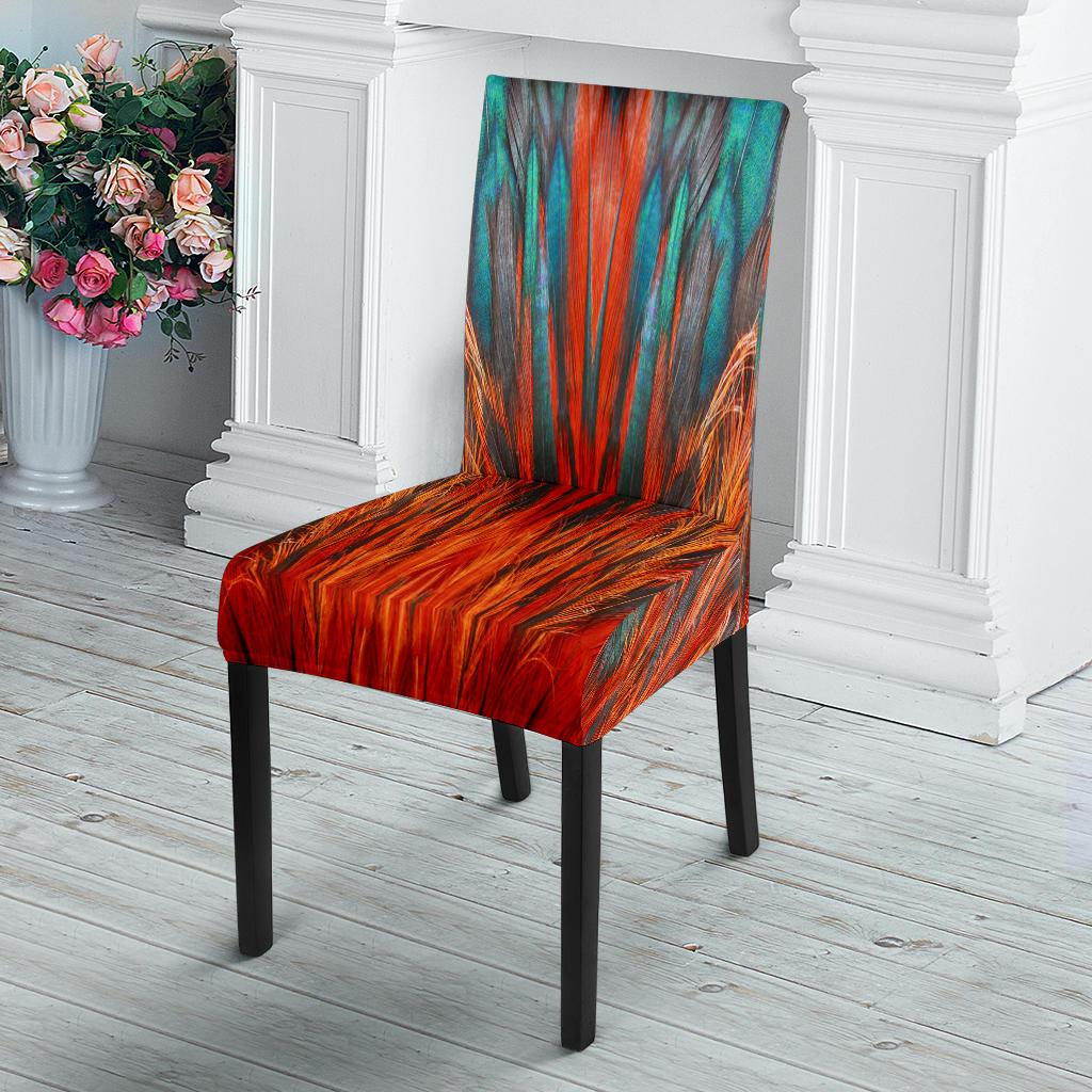 Flame Feathers Dining Chair Slipcover