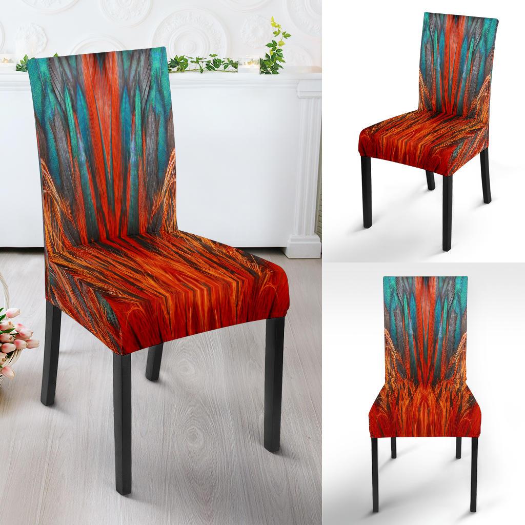 Flame Feathers Dining Chair Slipcover
