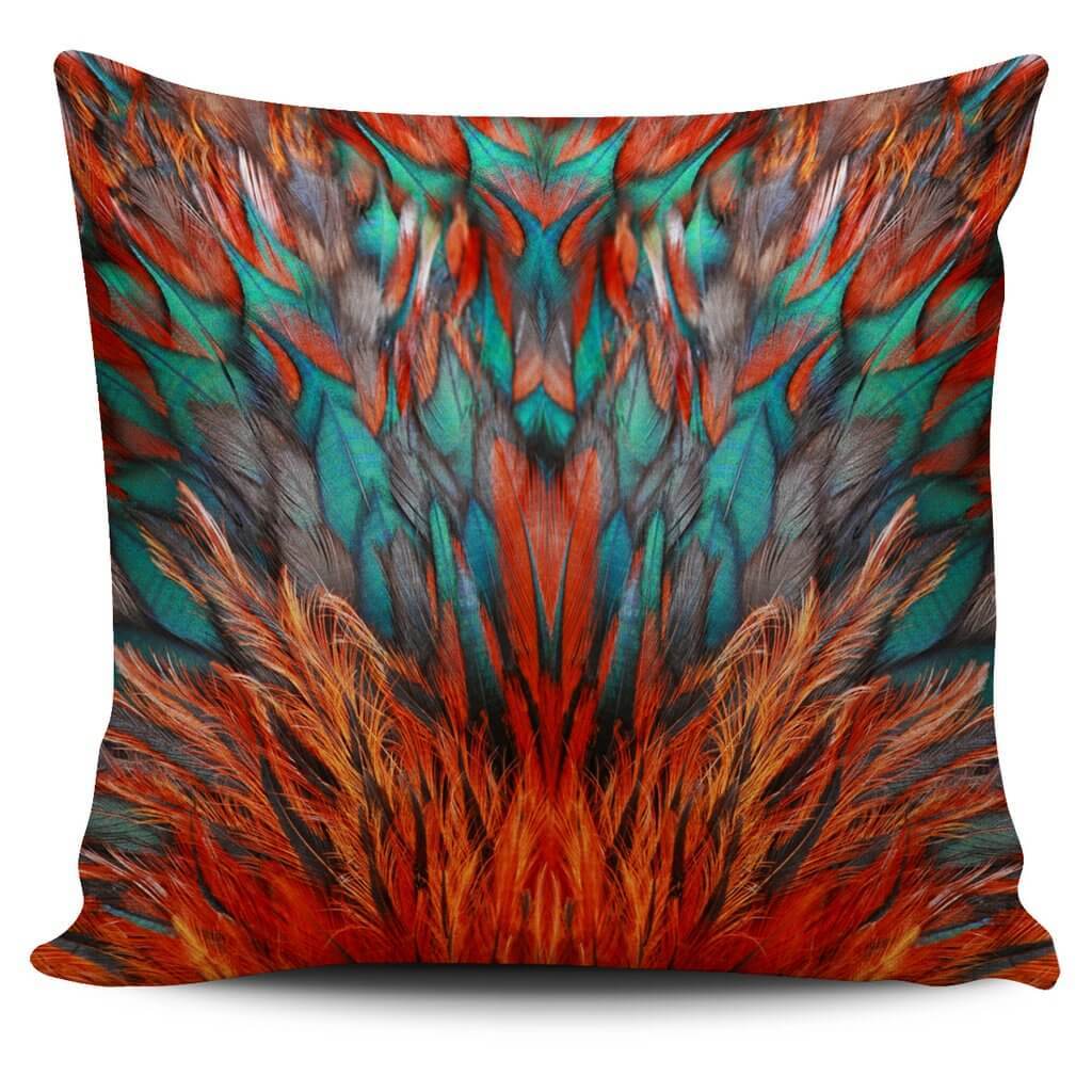 Flame Feathers Pillow Cover