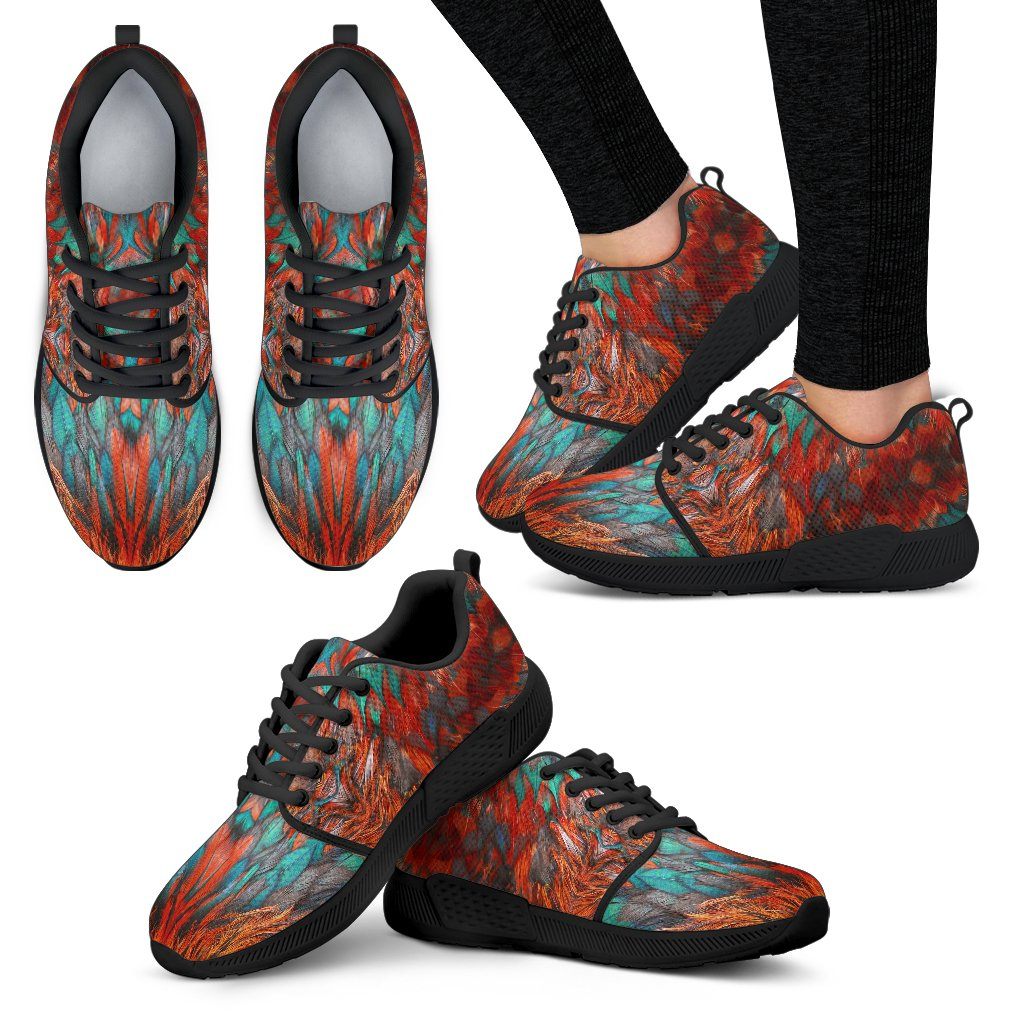 Flame Feathers Women's Athletic Sneakers