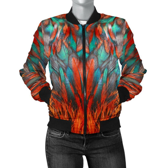 Flame Feathers Women's Bomber Jacket