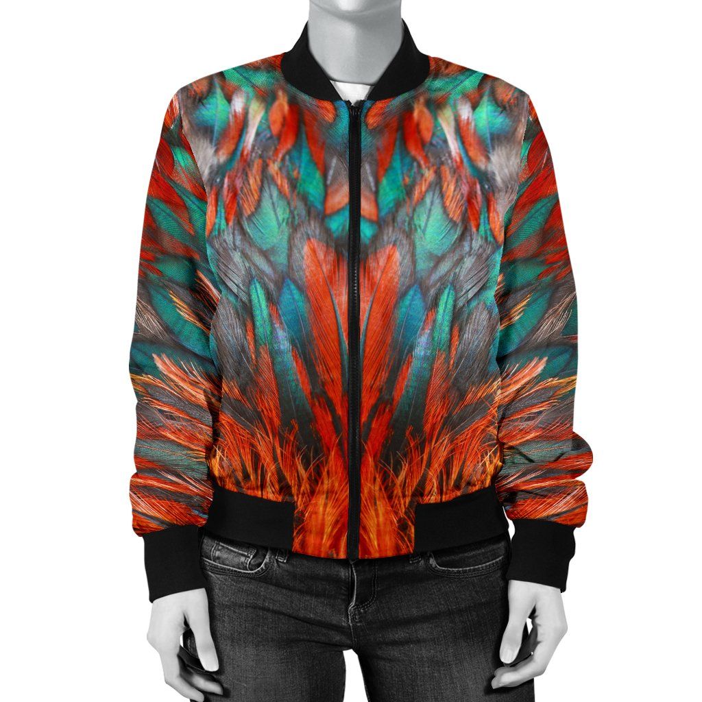 Flame Feathers Women's Bomber Jacket